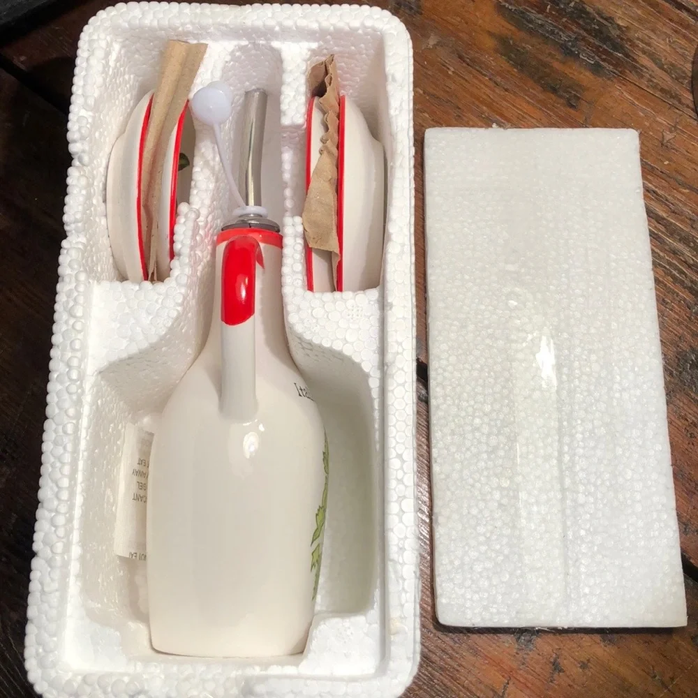 Oil Carafe Set Snacks Bread Herb Serving Set